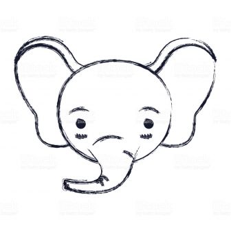 Realistic Elephant Face Drawing Indian Half Vector Free Books 336x336 Realistic Elephant Face Drawing Indian Half Vector Free Books