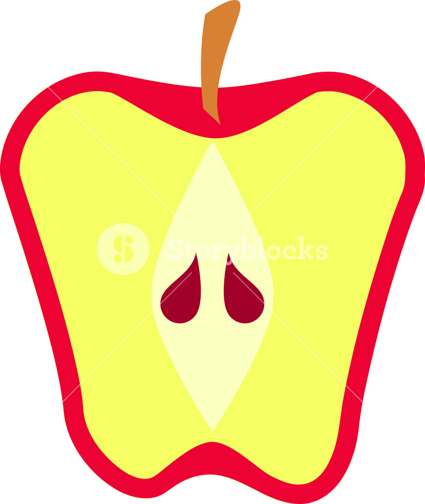 Red Apple Fruit Cut In Half Vector In Flat Design Style Isolated 845x1000 Red Apple Fruit Cut In Half Vector In Flat Design Style Isolated