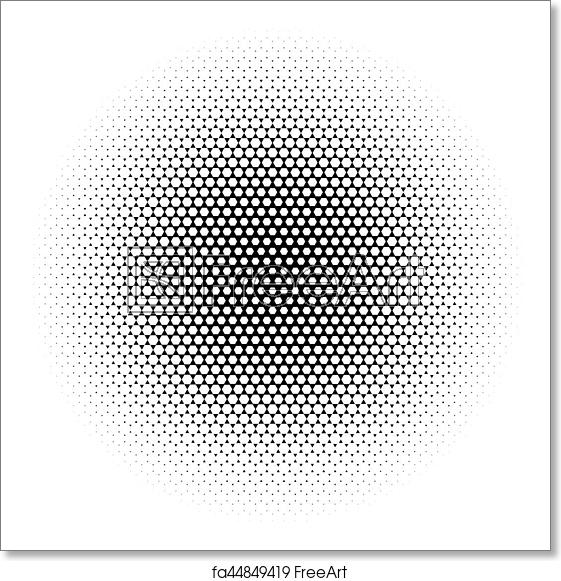 561x581 Free Art Print Of Halftone Circles, Halftone Dot Pattern Vector