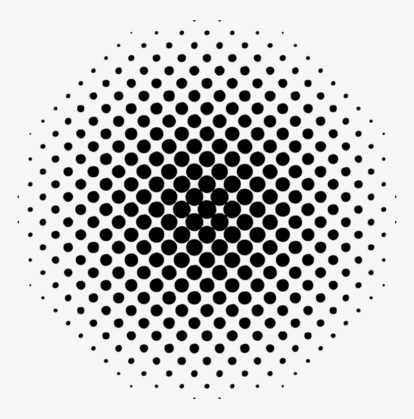 820x830 Halftone Ben Day Dots Black And White