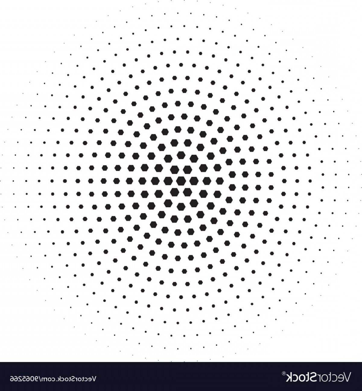 1200x1294 Halftone Circle Made Of Hexagons Vector Soidergi