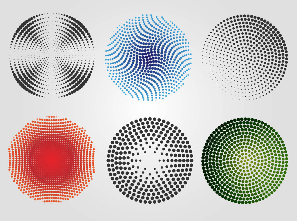 1024x763 Halftone Circles Vector Art Graphics