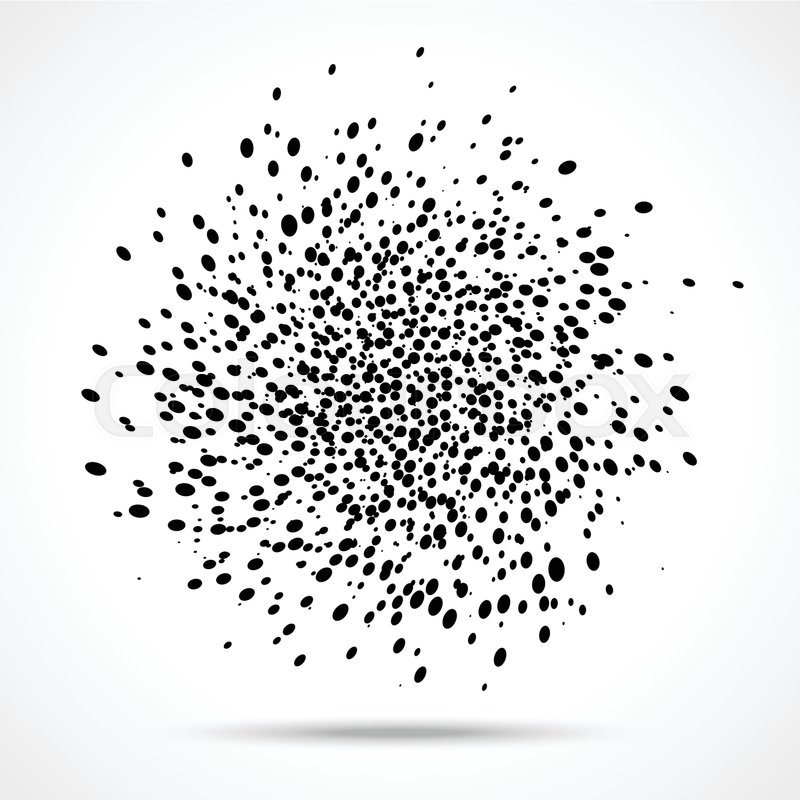 800x800 Halftone Circle Spot Grunge Blot Stock Vector Colourbox