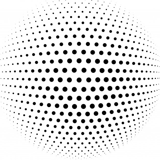 626x626 Abstract Halftone Sphere Vector Background Vector Free Download