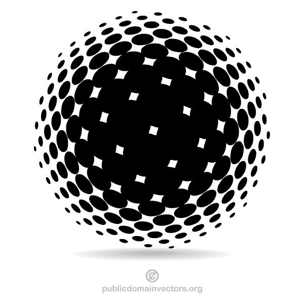 600x600 Vector Halftone Circle