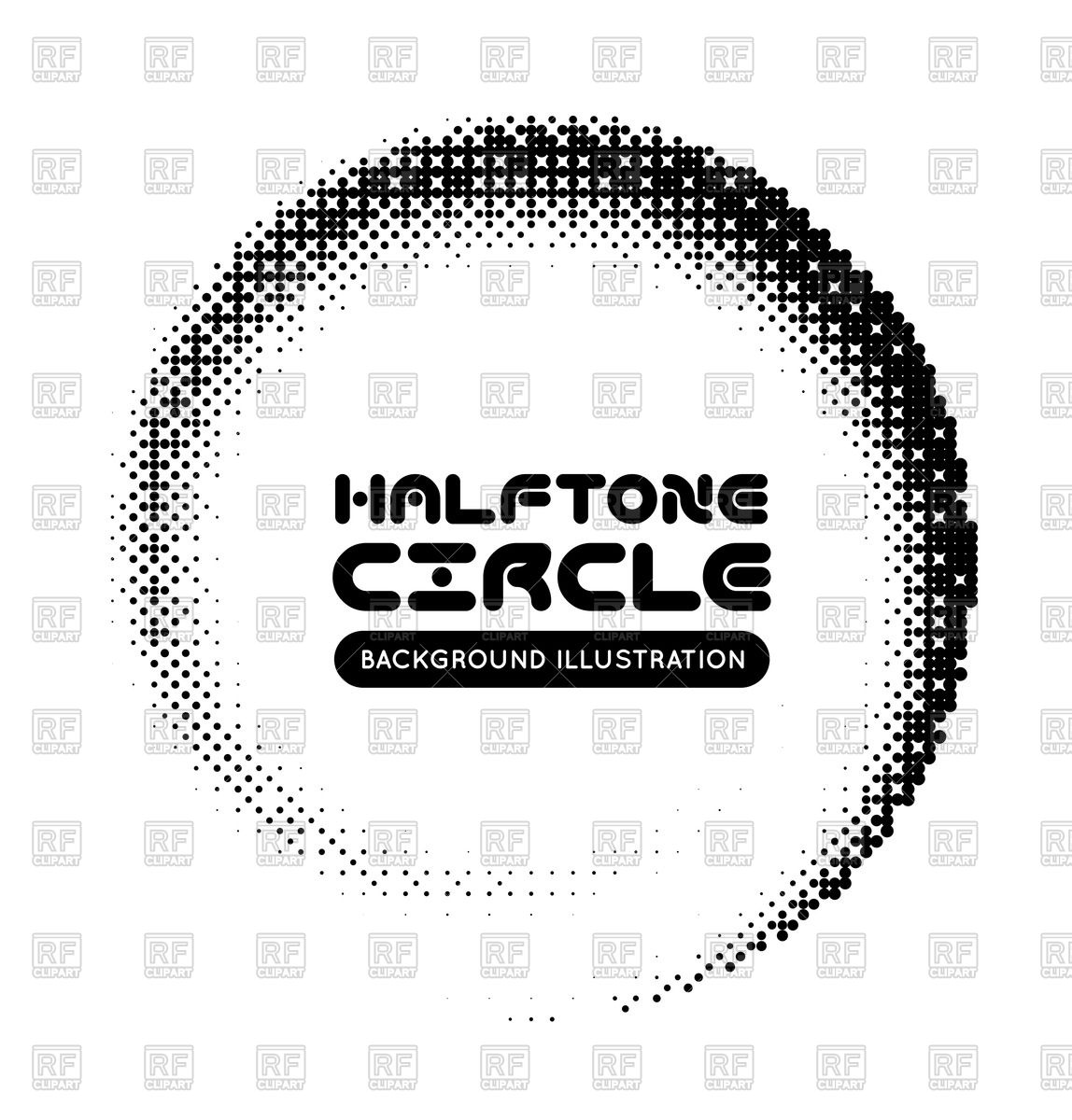 1148x1200 Black And White Halftone Circle Vector Image Of Design Elements