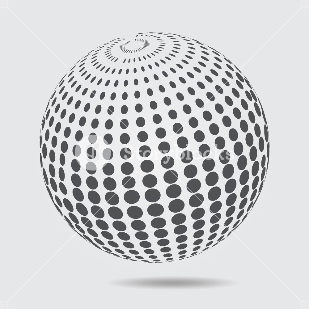 1000x1000 Sphere Logo Halftone Pattern Circle Dotted Design Element