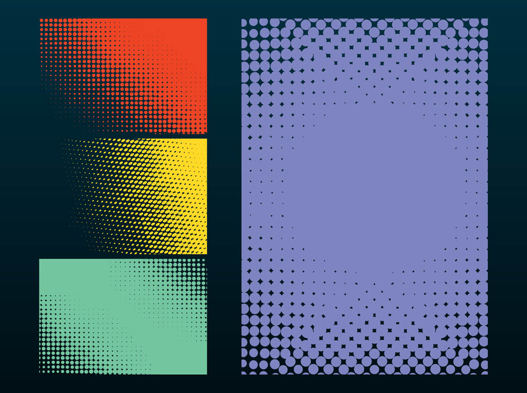 1024x765 Halftone Patterns Vector Art Graphics