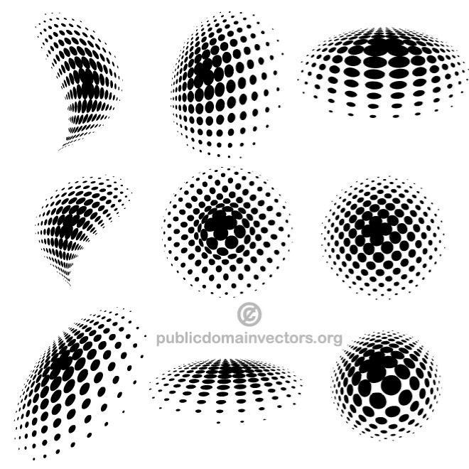 Halftone Shapes Vector Pack 660x660 Halftone Shapes Vector Pack