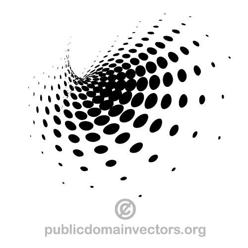 Halftone Swirl Vector 500x500 Halftone Swirl Vector
