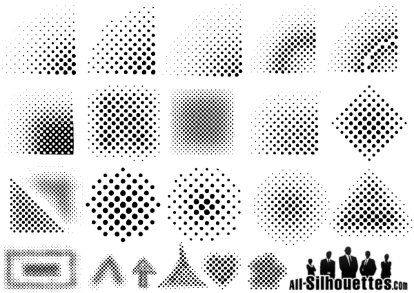 600x425 Vector Halftones Elements