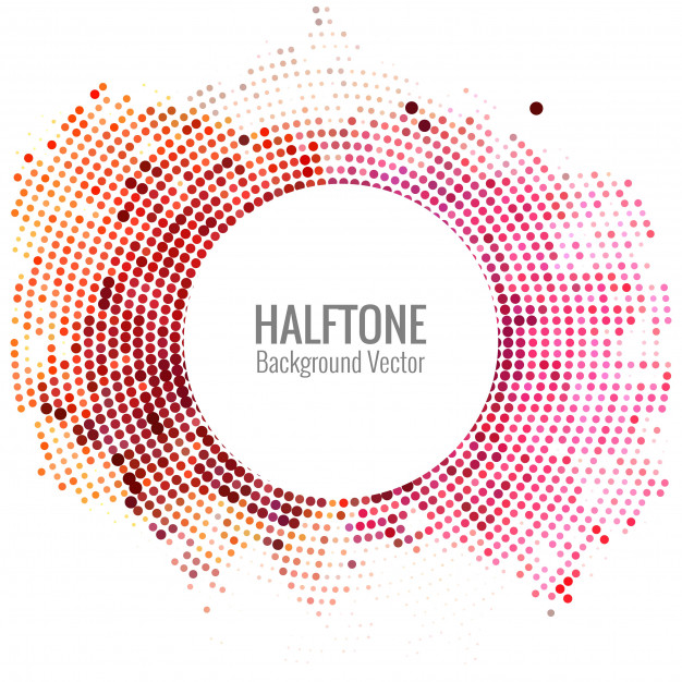 626x626 Abstract Colorful Halftone Background Vector Free Vector