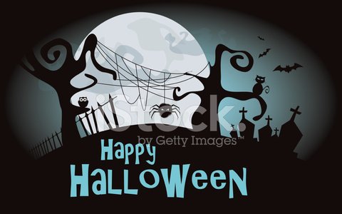 Halloween Vector Illustration With Scary Forest Premium Clipart 480x300 Halloween Vector Illustration With Scary Forest Premium Clipart