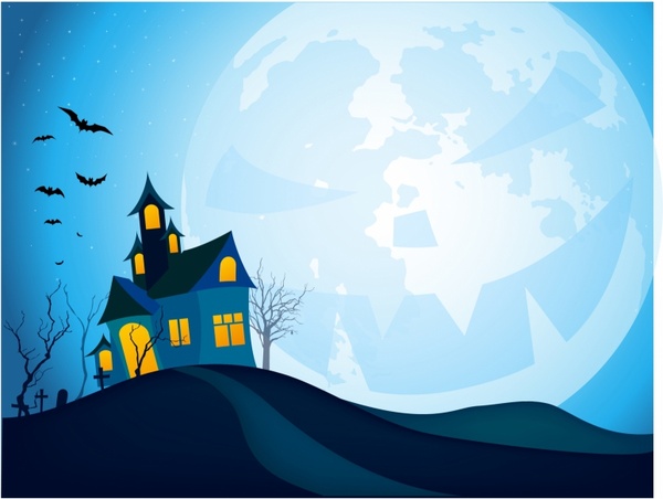 Halloween Background Free Vector In Adobe Illustrator 600x452 Halloween Background Free Vector In Adobe Illustrator