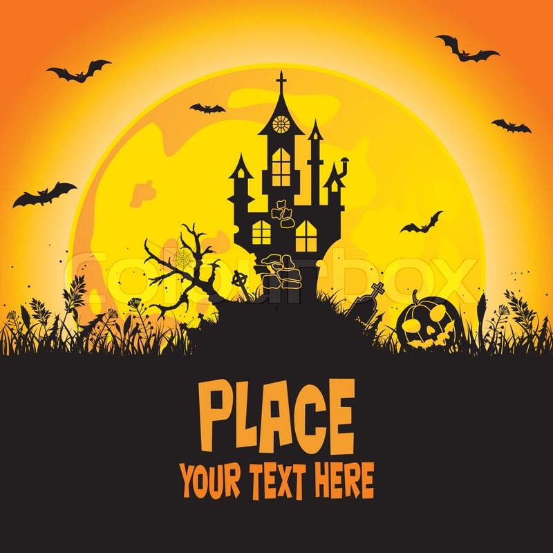 Halloween Background With Castle, Stock Vector Colourbox 800x800 Halloween Background With Castle, Stock Vector Colourbox
