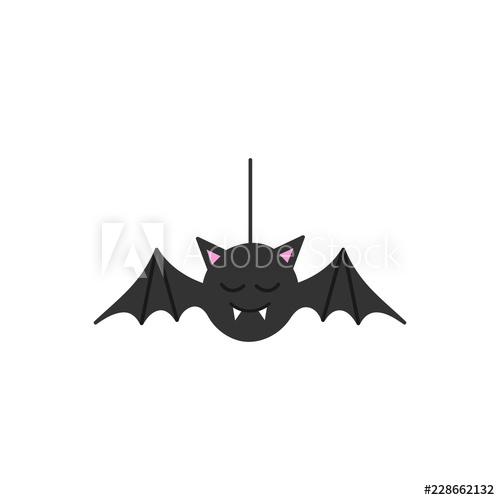 500x500 Cute Hand Drawn Spooky Bat Vector Illustration Halloween Bat