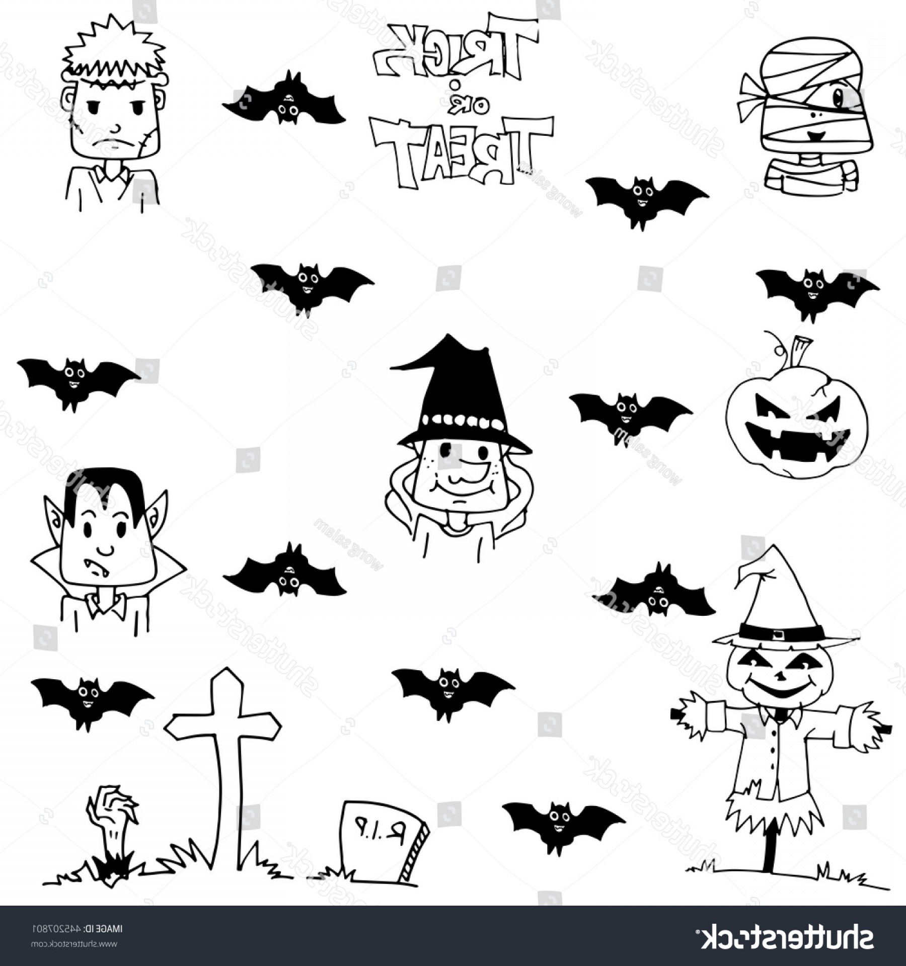 1800x1920 Doodle Halloween Bat Witch Vector Art Newwaysys