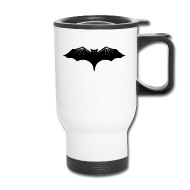 190x190 Halloween Bat Animal Wildlife Logo Vector Image Travel Mug