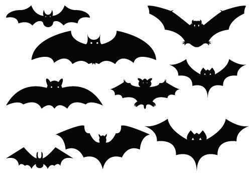 500x350 Bat Silhouette Vector Pack Halloween Vector Graphics Halloween