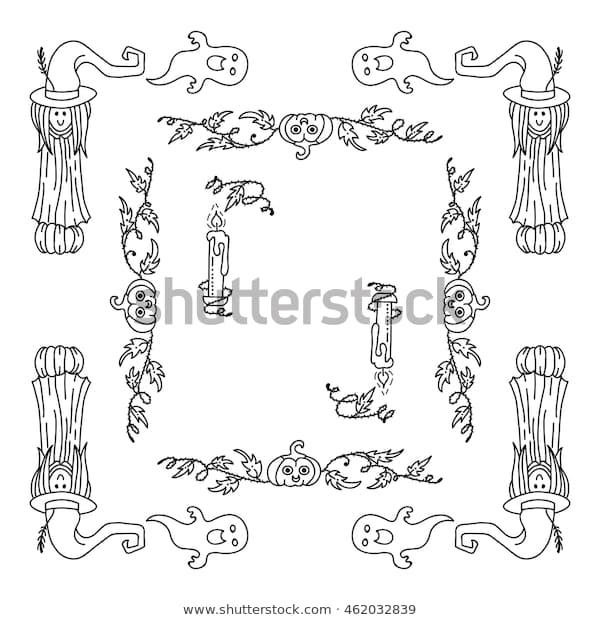 Halloween Border Ivy Clipart 600x620 Halloween Border Ivy Clipart