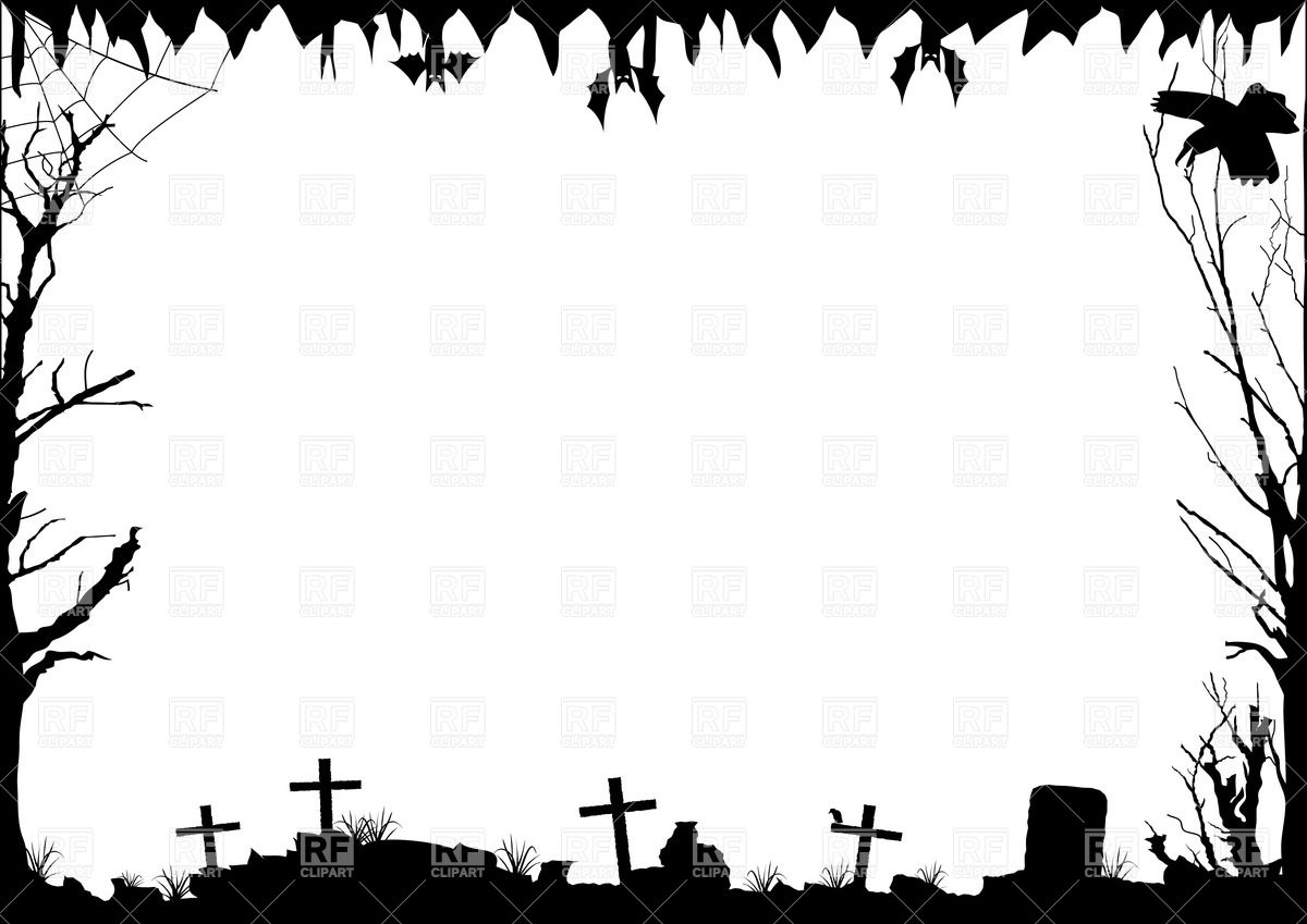 Halloween Border With Graves Vector Image Of Borders And Frames 1200x849 Halloween Border With Graves Vector Image Of Borders And Frames