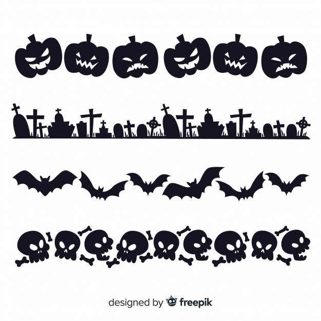Set Of Halloween Borders Vector Free Download 626x626 Set Of Halloween Borders Vector Free Download