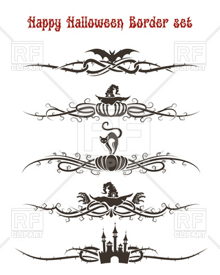 Set Of Halloween Borders Vector Image Of Borders And Frames 320x400 Set Of Halloween Borders Vector Image Of Borders And Frames