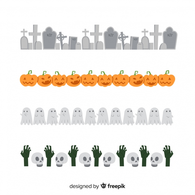 Creative Halloween Border Set Vector Free Download 626x626 Creative Halloween Border Set Vector Free Download