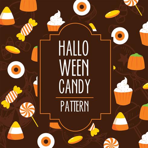 Halloween Candy Vector Pattern 490x490 Halloween Candy Vector Pattern