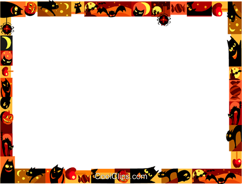 480x365 Halloween Frame Royalty Free Vector Clip Art Illustration