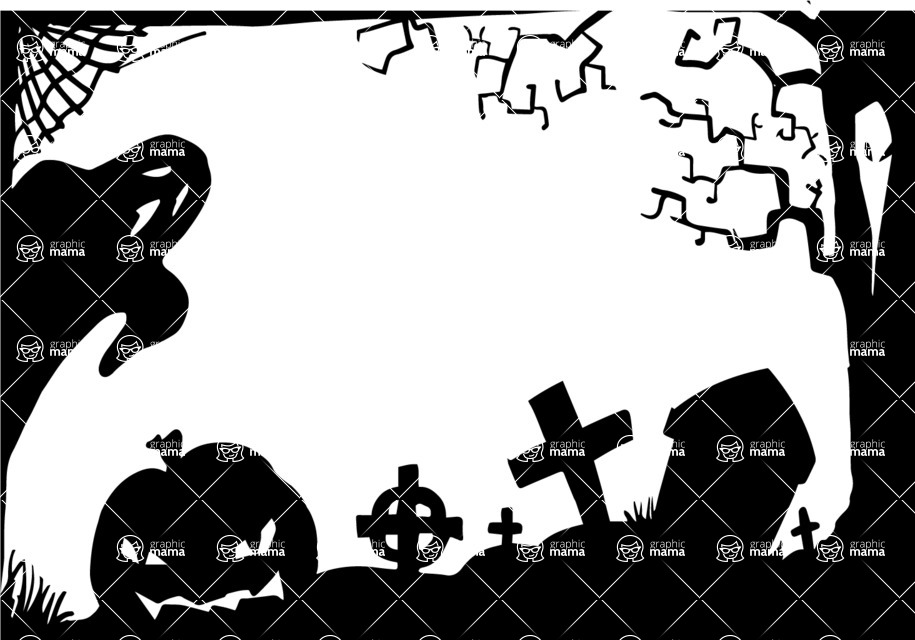 915x640 Halloween Frame Vector Silhouette Graphicmama