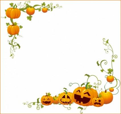 425x402 Halloween Pumpkin Corner Frame Free Vector In Adobe Illustrator