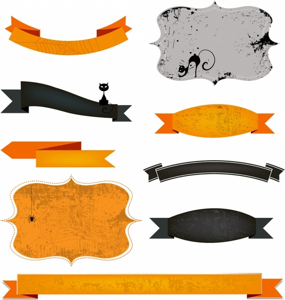 570x600 Halloween Frames And Banners Free Vector In Adobe Illustrator