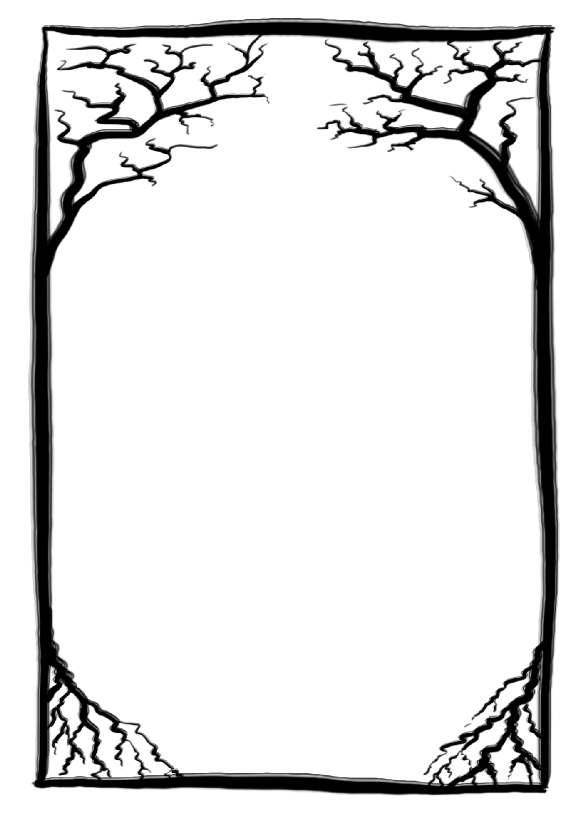 1145x1617 Vector Frame Halloween Png
