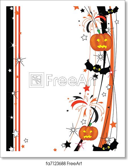 450x580 Free Art Print Of Vector Halloween Frame Freeart