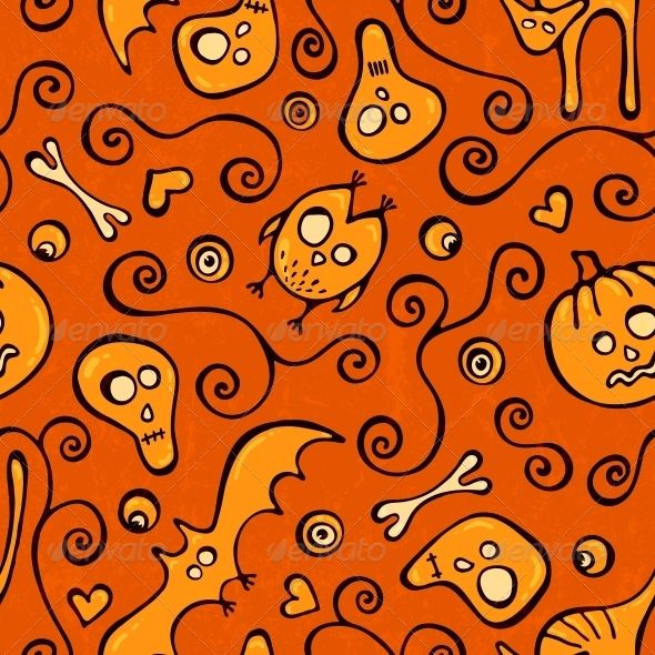 Halloween Pattern Seamless Background Vector Illustration 590x590 Halloween Pattern Seamless Background Vector Illustration