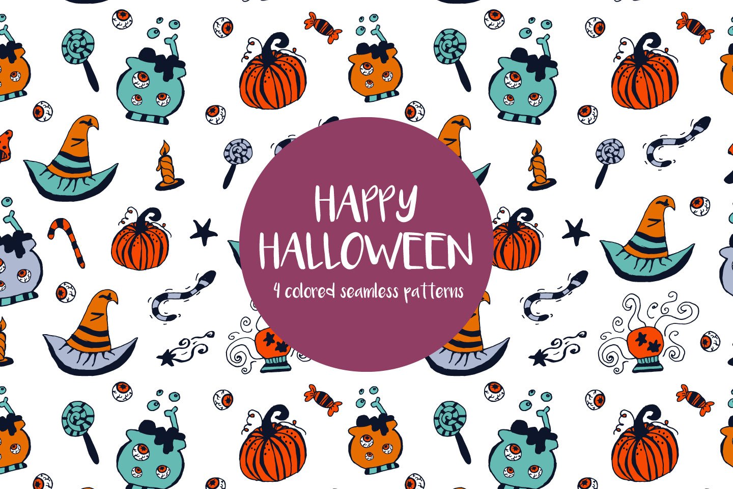 Happy Halloween Illustration Vector Free Pattern 1440x960 Happy Halloween Illustration Vector Free Pattern