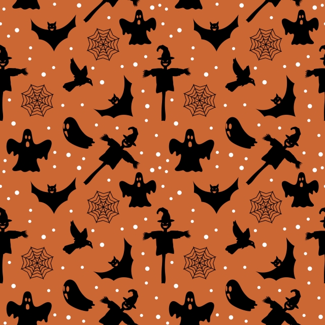 Seamless Halloween Pattern, Halloween, Symbol, Treat Png 640x640 Seamless Halloween Pattern, Halloween, Symbol, Treat Png