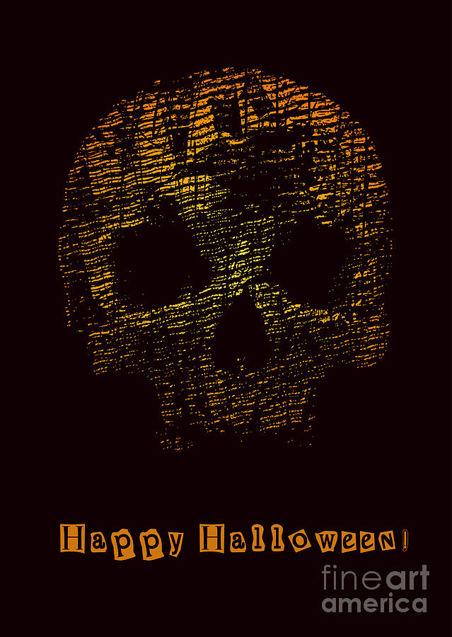 639x900 Halloween Poster With Skull Vector Digital Art