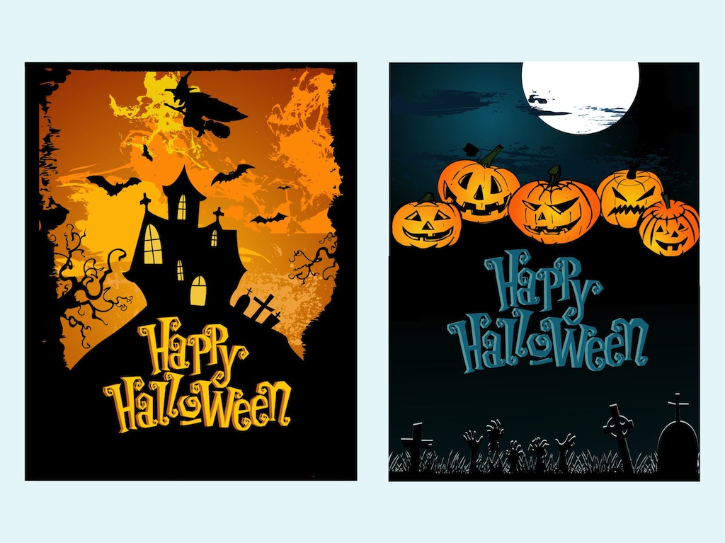 1024x767 Halloween Posters Vector Art Graphics