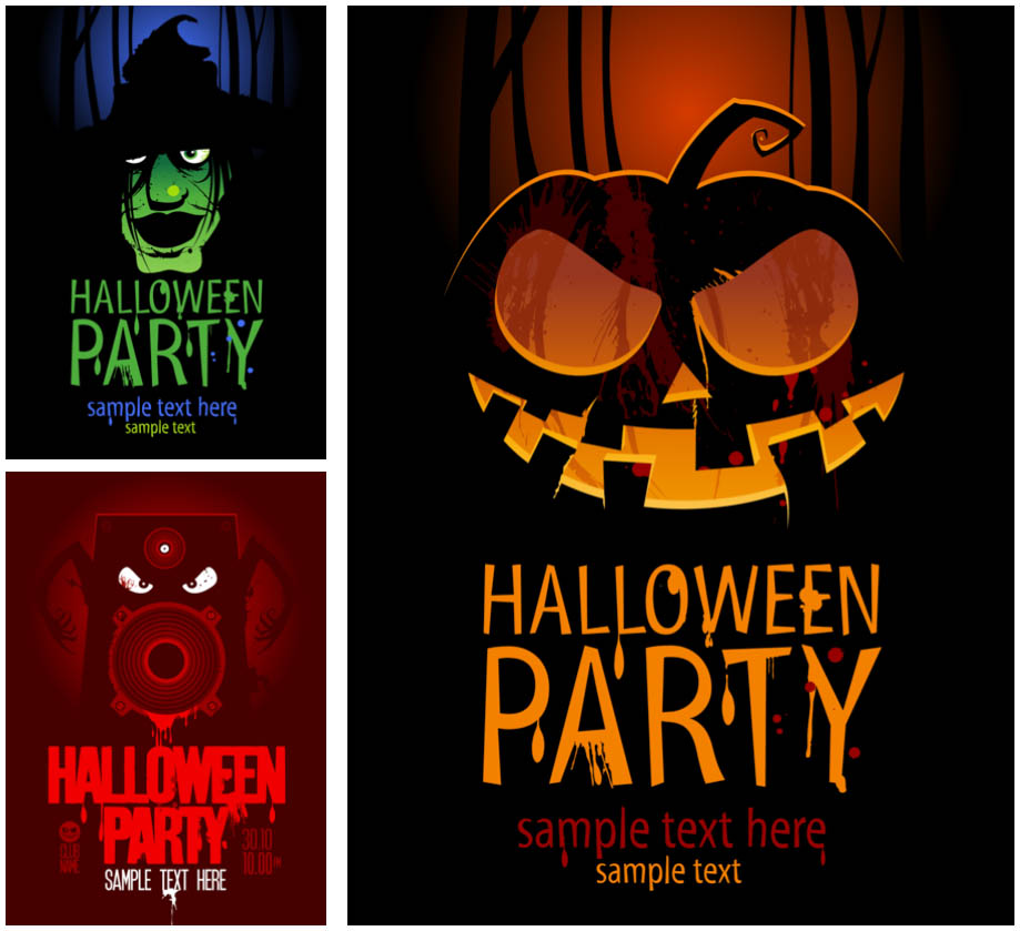 919x839 Halloween Party Posters Vector Vector Graphics Blog