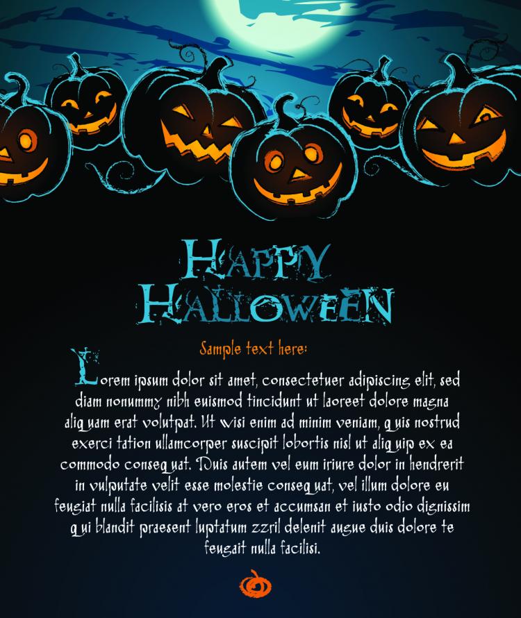 750x890 Halloween Posters Beautiful Background Vector Free Download
