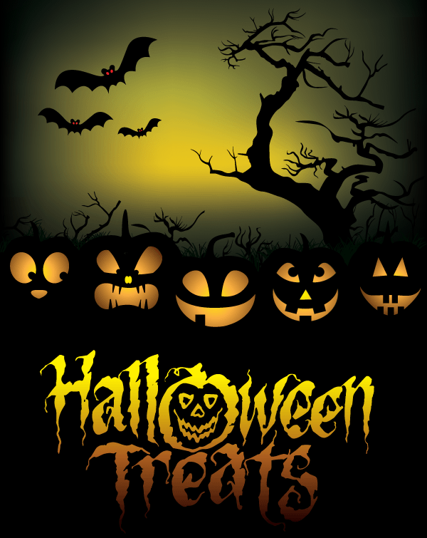 600x755 Free Halloween Treats Poster Vector Graphics