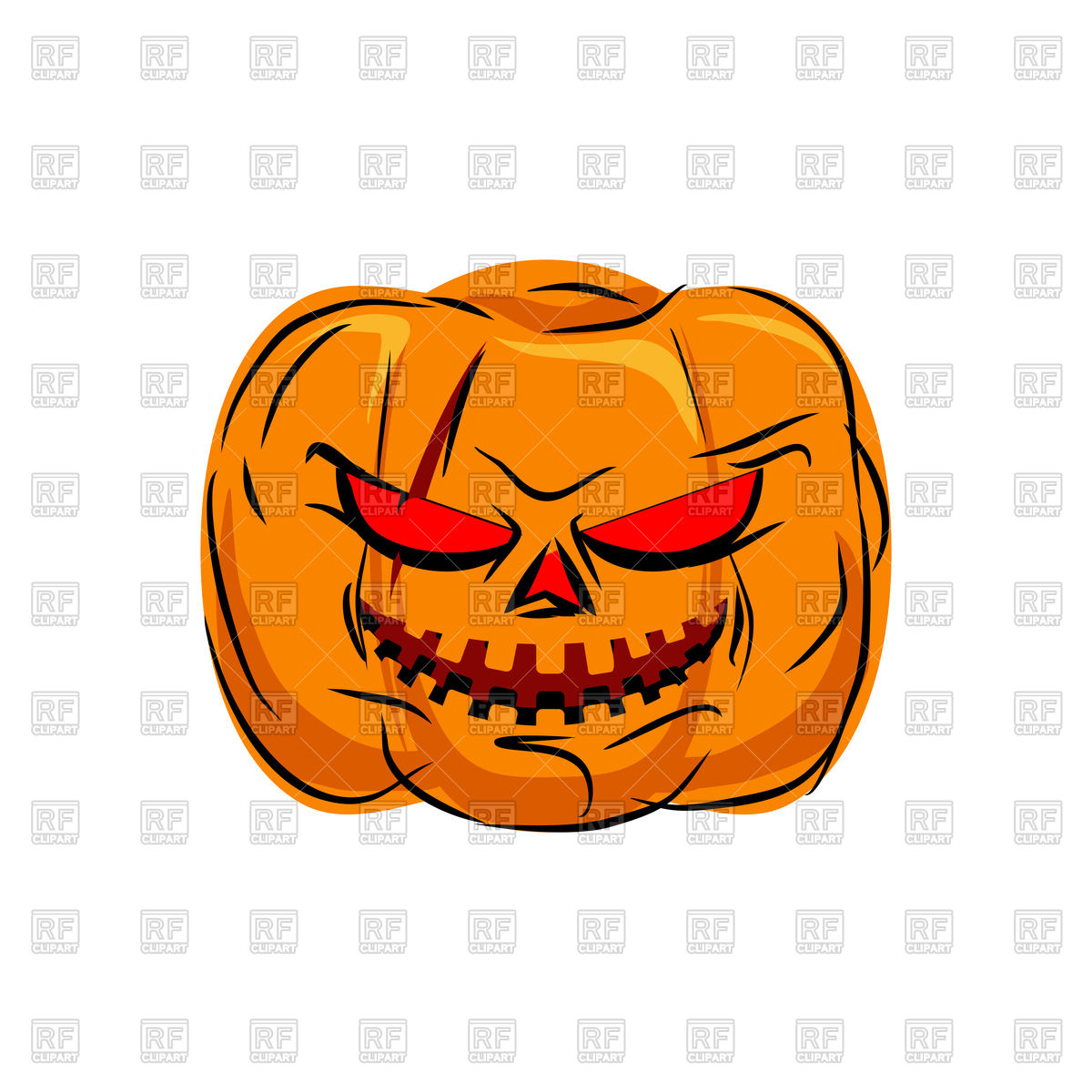 1200x1200 Scary Pumpkin For Halloween Vector Image Of Signs, Symbols, Maps