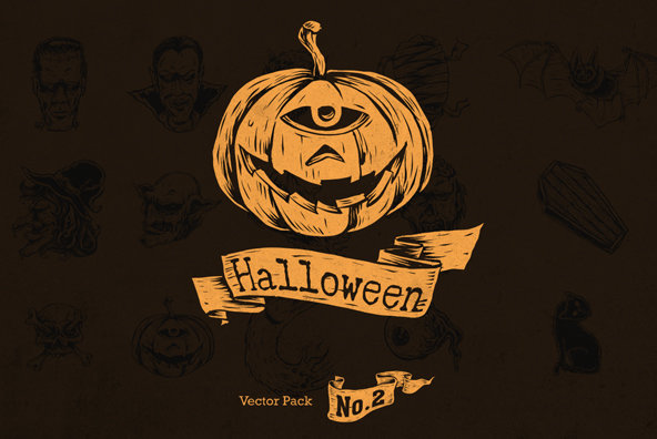 592x396 Halloween Vector Pack