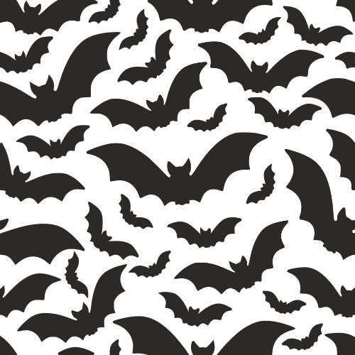 500x500 Halloween Pattern With Bats Vector Art Dxf Free Download