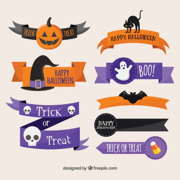 626x626 Halloween Ribbons Vector Free Download