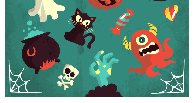 640x340 Halloween Vector Art Pack Conceptual Vectors Pixeden