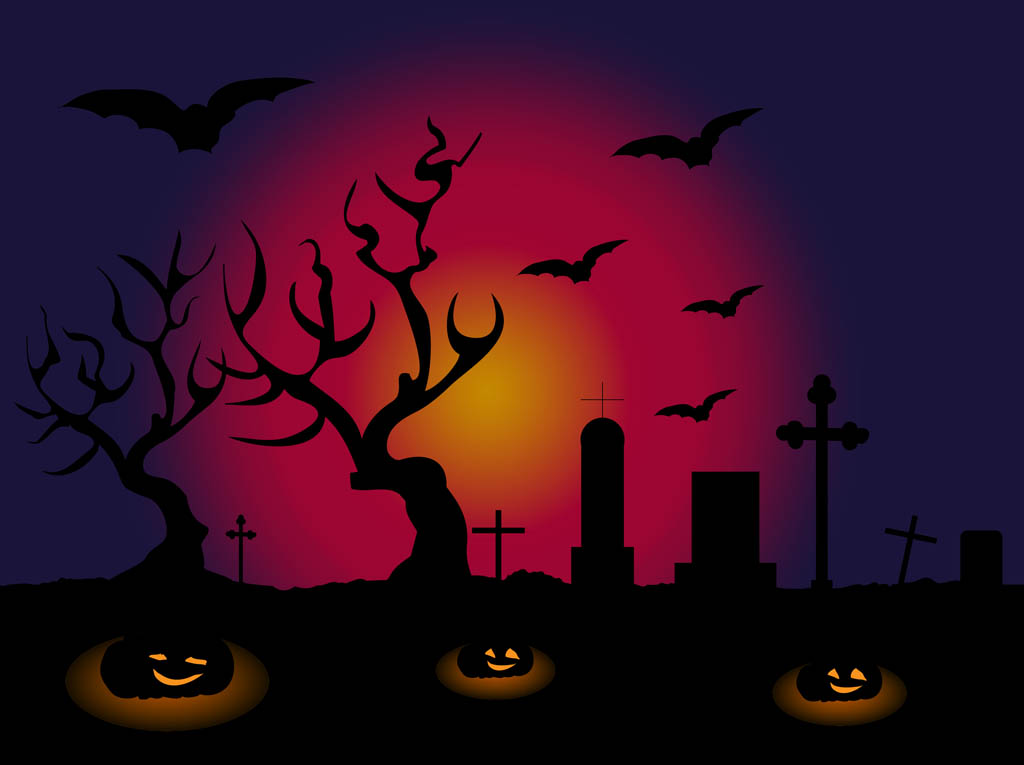 1024x765 Halloween Vector Wallpaper Vector Art Graphics