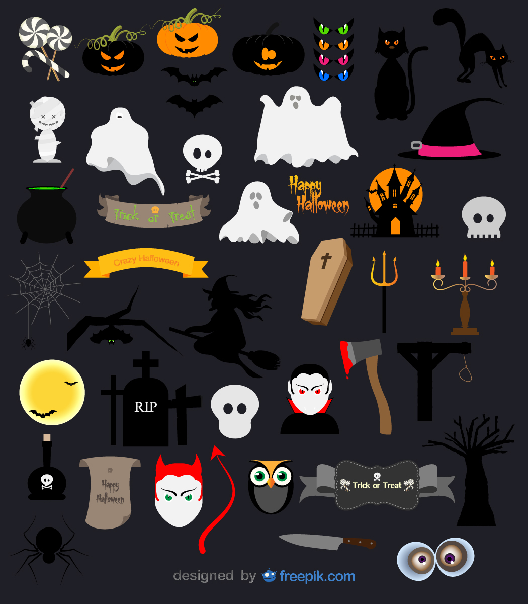 1050x1200 Free Halloween Vector Icon Pack Download